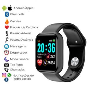 Imagem de smartwatch fit pro e suas funcionalidades